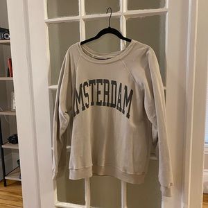 Free People Retrobrand Classic Crew Sweatshirt Amsterdam